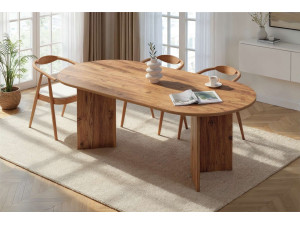 Mesa de comedor de madera "Sabella" 200 x 90 x 75 cm - Pino Atlántico 2