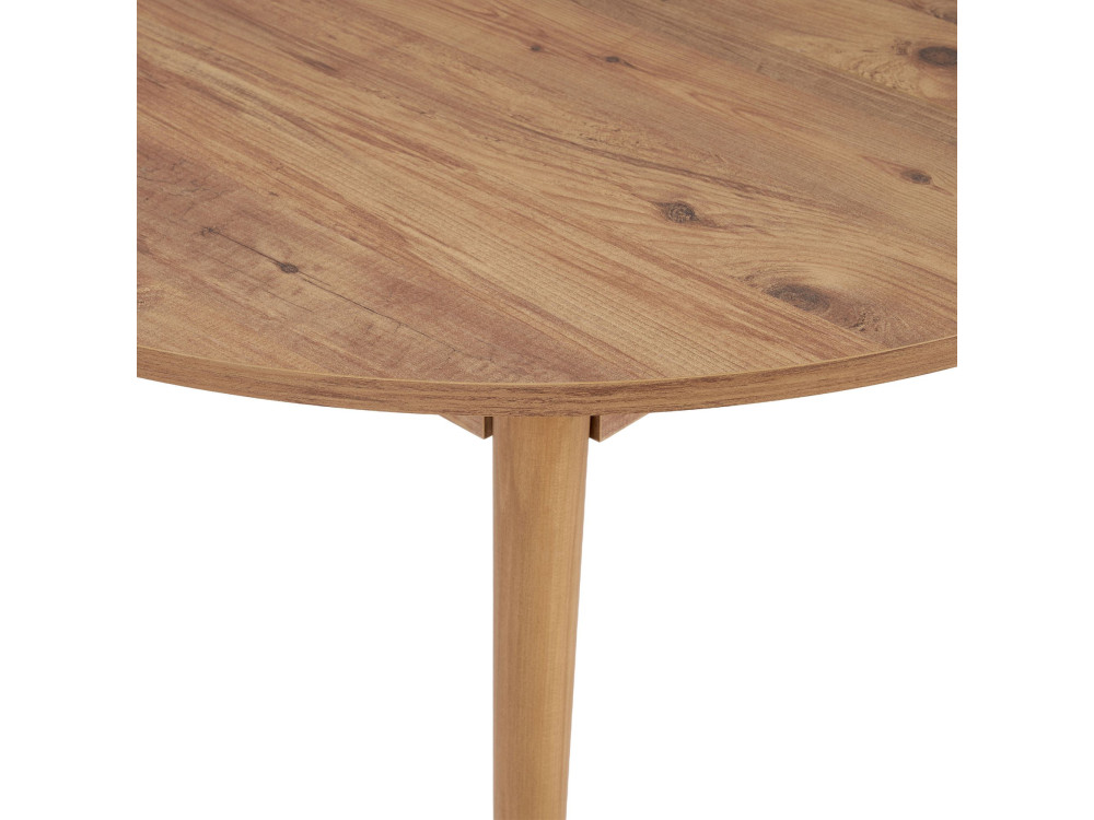 Mesa de comedor de madera extensible "Viona" 100 x 100 x 75 cm - Pino Atlántico