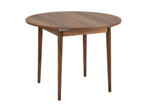 Mesa de comedor de madera extensible "Viona" 100 x 100 x 75 cm - Nogal Barok