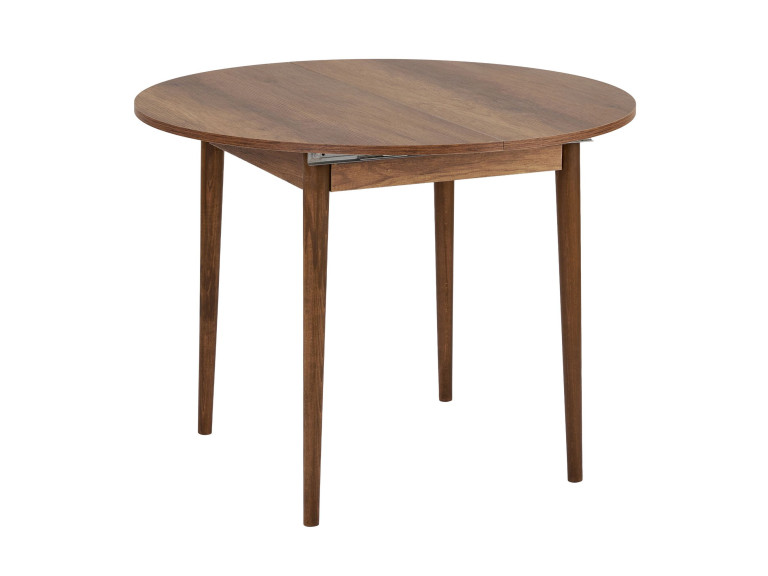 Mesa de comedor de madera extensible "Viona" 100 x 100 x 75 cm - Nogal Barok