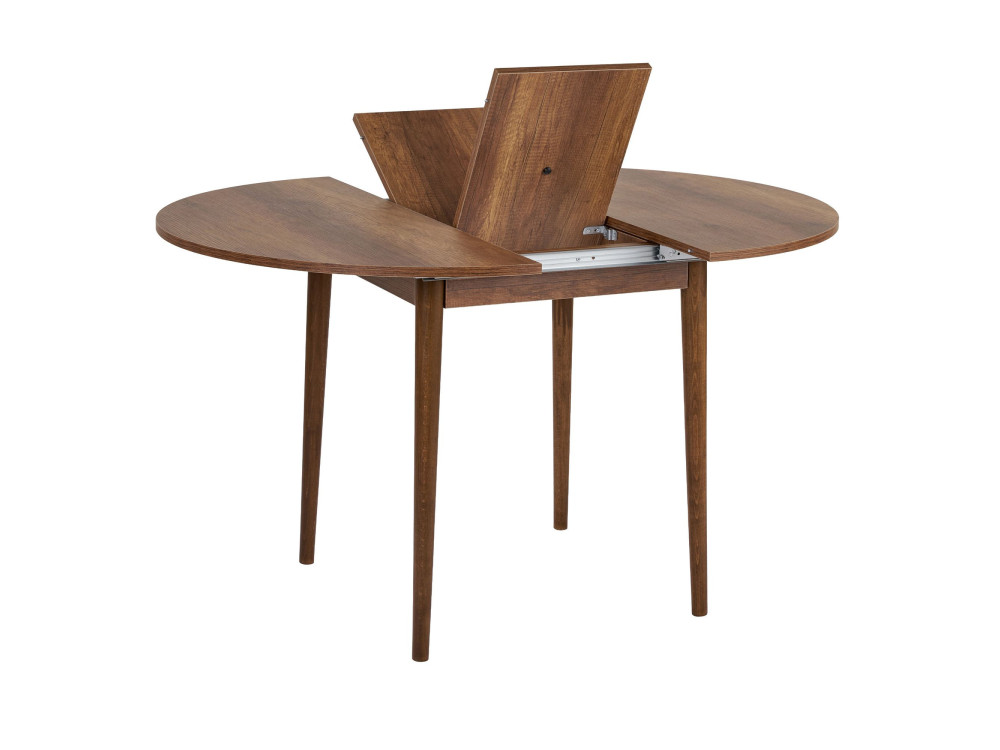 Mesa de comedor de madera extensible "Viona" 100 x 100 x 75 cm - Nogal Barok