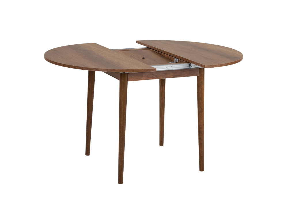 Mesa de comedor de madera extensible "Viona" 100 x 100 x 75 cm - Nogal Barok