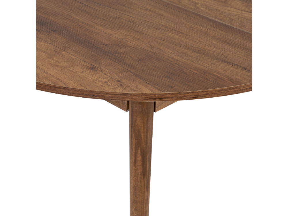 Mesa de comedor de madera extensible "Viona" 100 x 100 x 75 cm - Nogal Barok