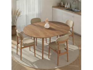 Mesa de comedor de madera extensible "Viona" 100 x 100 x 75 cm - Le chêne de Kafka 2
