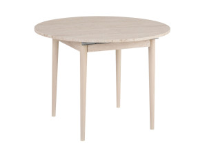 Mesa de comedor de madera extensible "Viona" 100 x 100 x 75 cm - Travertino
