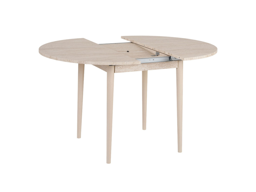 Mesa de comedor de madera extensible "Viona" 100 x 100 x 75 cm - Travertino