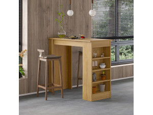 Mesa de bar de madera "Golondrina" 117 x 54 x 101,8 cm - Roble zafiro 2