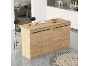 Mesa de cocina de madera "Lark" - 160 x 60 x 90 cm - Marrón 2