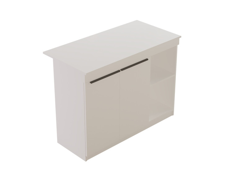 Mesa de cocina de madera "Orlando" - 120 x 60 x 88 cm - Blanca