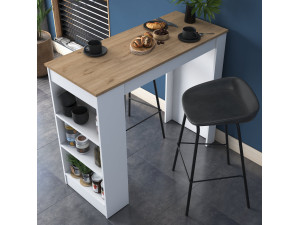 Mesa de comedor de madera "Juan" - 120 x 50 x 100 cm - Marrón 2