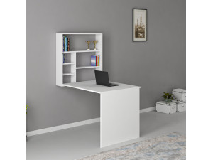 Escritorio de madera "Sedir" - 90 x 59 x 154 cm - Blanco 2