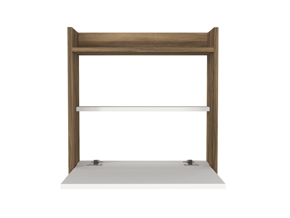 Escritorio de madera "Laptop" - 60 x 19 x 60 cm - Blanco, Nogal