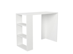 Escritorio de madera "Netenya" - 90 x 40 x 74 cm - Blanco
