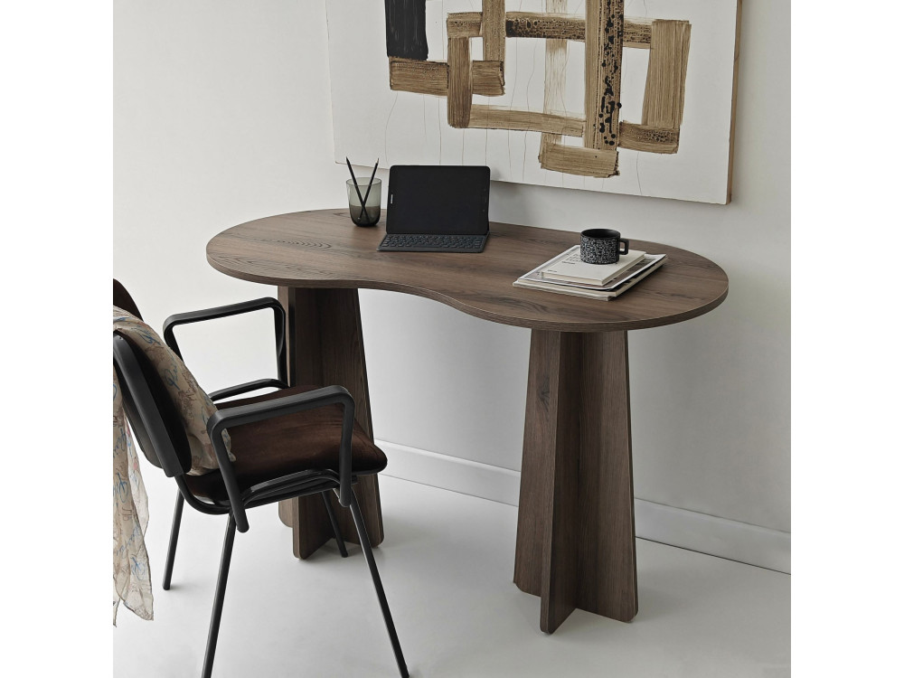 Escritorio "infinito" de madera 120 x 60 x 75 cm - Nogal