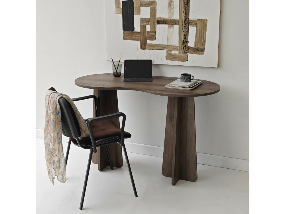 Escritorio "infinito" de madera 120 x 60 x 75 cm - Nogal
