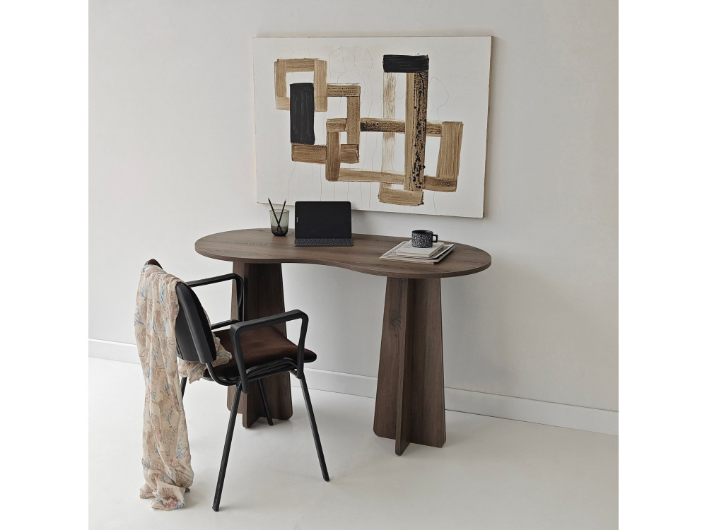 Escritorio "infinito" de madera 120 x 60 x 75 cm - Nogal