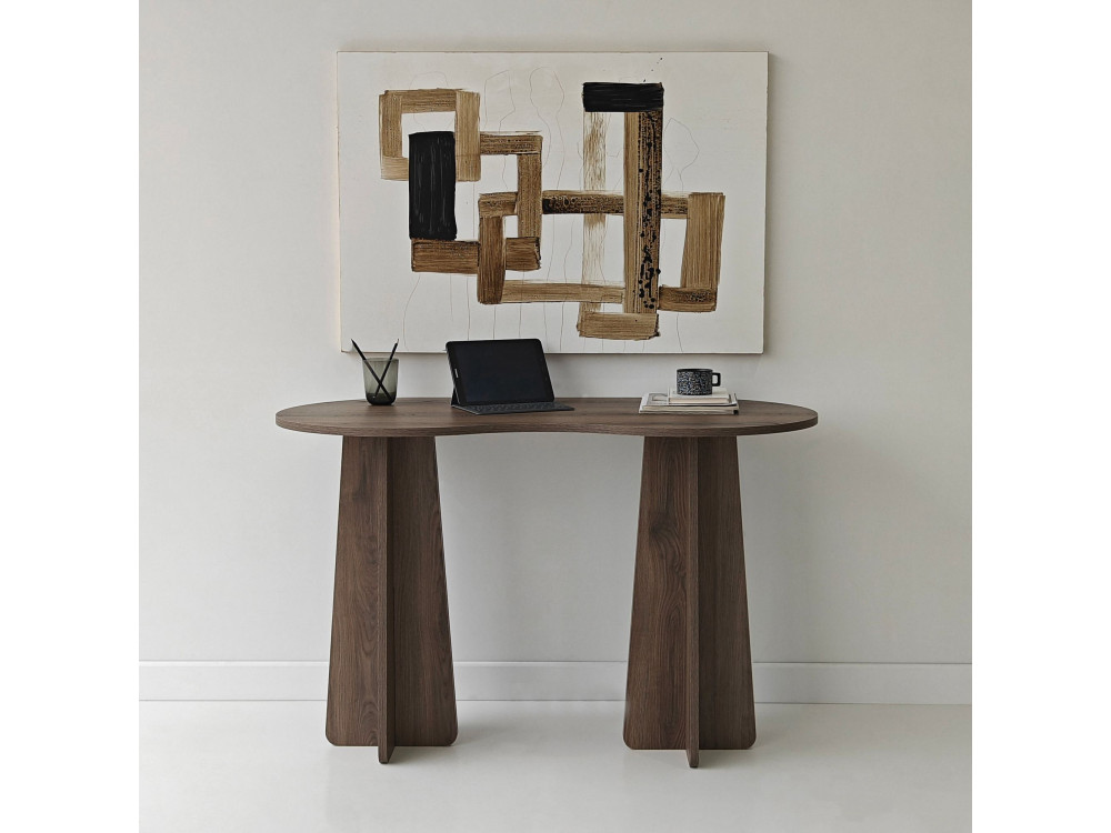 Escritorio "infinito" de madera 120 x 60 x 75 cm - Nogal