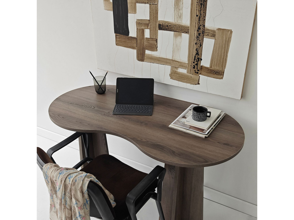 Escritorio "infinito" de madera 120 x 60 x 75 cm - Nogal