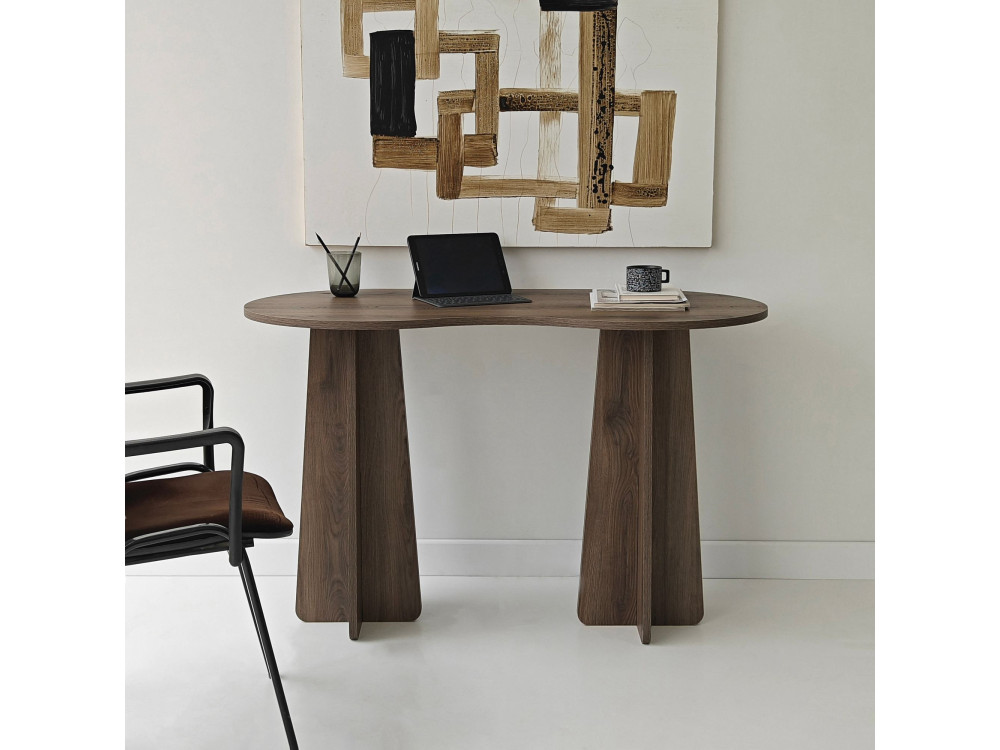 Escritorio "infinito" de madera 120 x 60 x 75 cm - Nogal