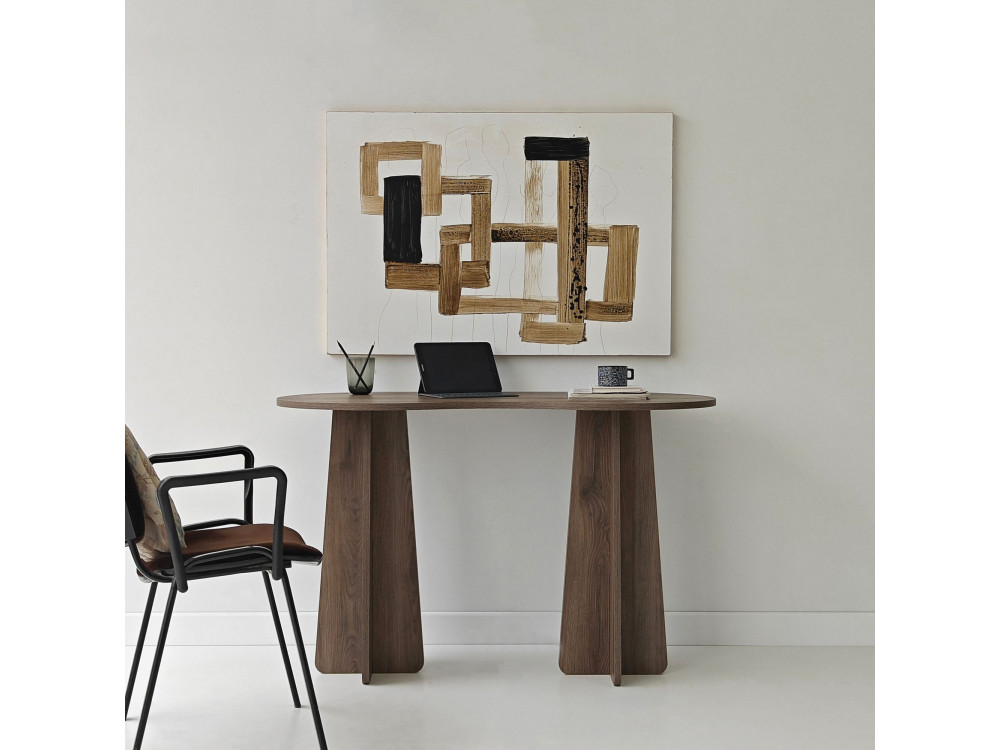 Escritorio "infinito" de madera 120 x 60 x 75 cm - Nogal