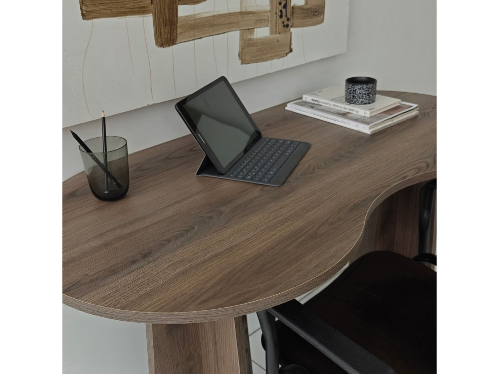 Escritorio "infinito" de madera 120 x 60 x 75 cm - Nogal