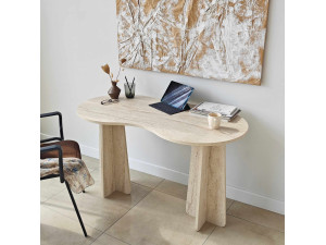 Escritorio "infinito" de madera 120 x 60 x 75 cm - Travertino 2