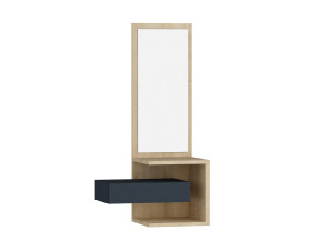 Mueble recibidor de madera "Stella" - 49 x 31 x 90 cm - Roble-Antracita