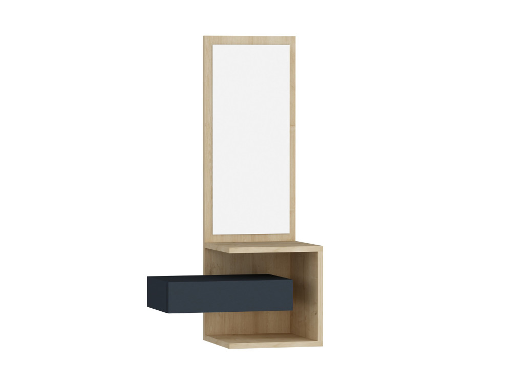 Mueble recibidor de madera "Stella" - 49 x 31 x 90 cm - Roble-Antracita