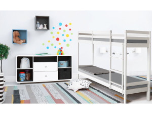 Litera infantil de madera "Lionel" 90 x 190 cm - Blanco 2
