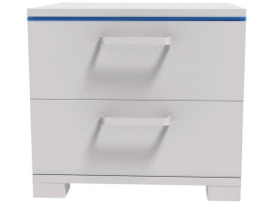 Mesa de noche LED "Karina" - Blanco 2