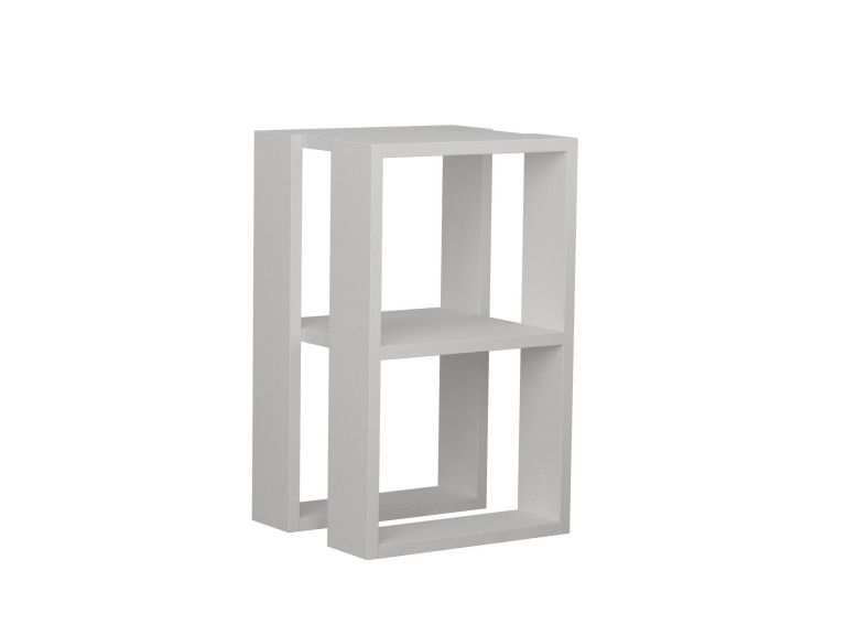 Mesilla de noche de madera "Lonie" 30 x 30 x 55 cm - Blanco