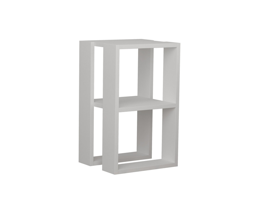 Mesilla de noche de madera "Lonie" 30 x 30 x 55 cm - Blanco