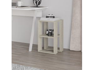 Mesilla de noche de madera "Lonie" 30 x 30 x 55 cm - Travertino 2