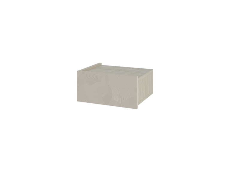 Mesilla de noche de madera "Onda" - 38 x 31 x 18 cm - Beige
