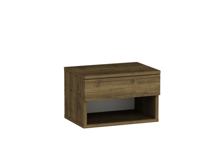 Mesilla de noche de madera "Ribes" - 45 x 32 x 29 cm - Marrón