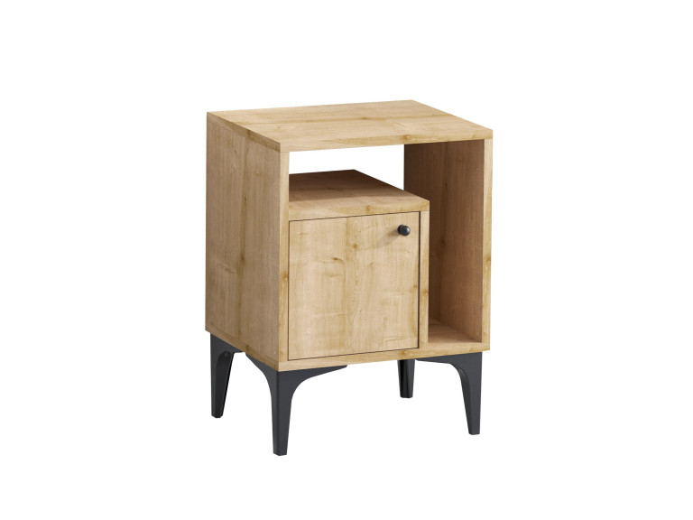 Mesilla de noche de madera "Nuno" - 40 x 35 x 55 cm - Beige
