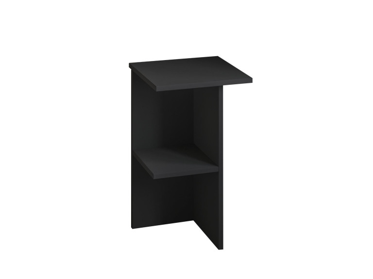 Mesilla de noche de madera "Leray" - 36 x 36 x 60 cm - Gris antracita