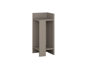 Mesilla de noche de madera "Elos Right" - 25 x 27 x 60 cm - Marrón moca claro