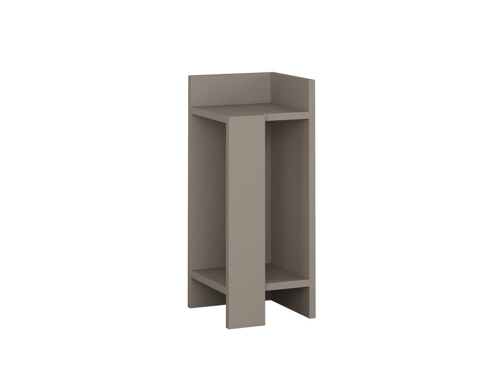 Mesilla de noche de madera "Elos Right" - 25 x 27 x 60 cm - Marrón moca claro