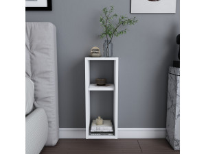 Mesilla de noche de madera "Sault" - 23 x 22 x 60 cm - Blanco 2