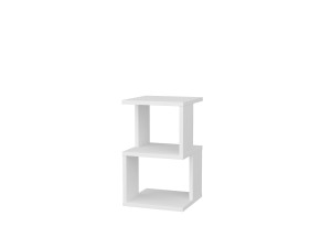 Mesilla de noche de madera "Carter" - 30 x 30 x 49 cm - Blanco