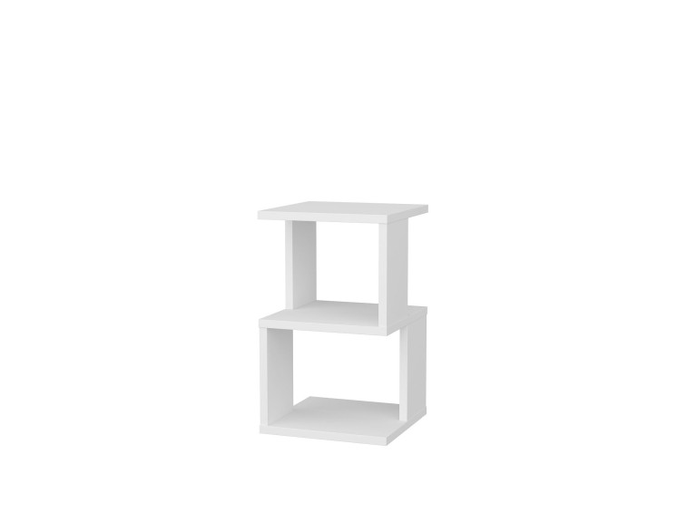 Mesilla de noche de madera "Carter" - 30 x 30 x 49 cm - Blanco