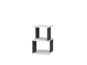 Mesilla de noche de madera "Carter" 29,6 x 29,6 x 49,4 cm - Blanco