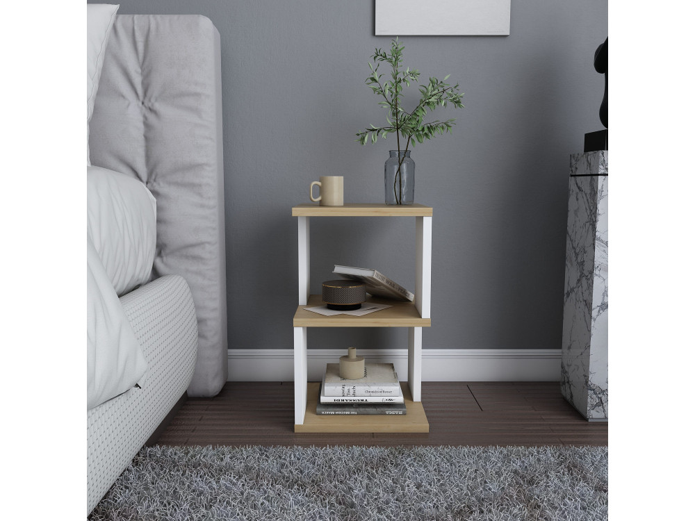 Mesilla de noche de madera "Carter" 29,6 x 29,6 x 49,4 cm - Roble