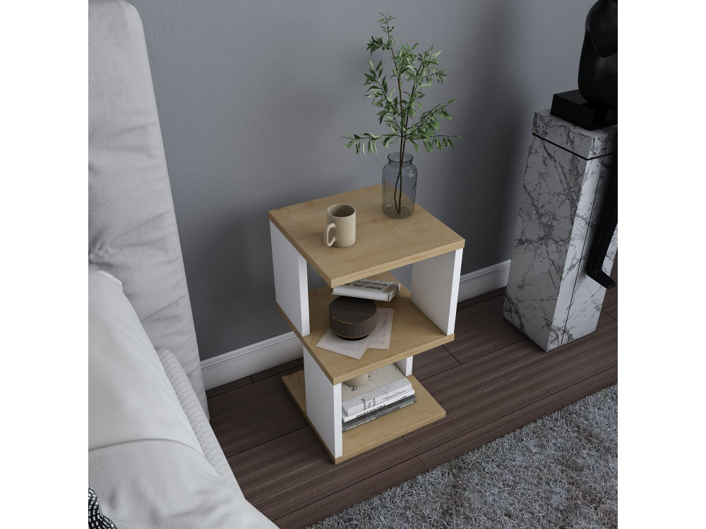Mesilla de noche de madera "Carter" 29,6 x 29,6 x 49,4 cm - Roble