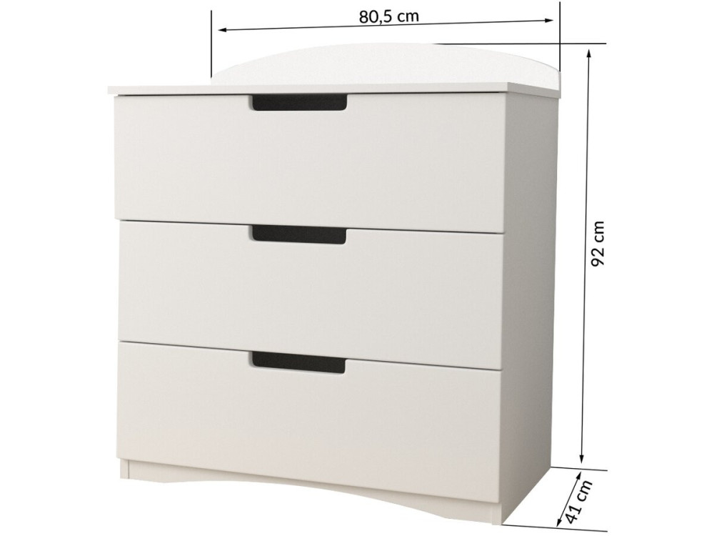 Baúl infantil "Classic" - 80,5 x 80 x 41 cm - Blanco