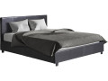 Cama en PVC "Carla" - 140 x 190 cm - Blanco - Negro