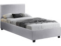 Cama en PVC "Carla" - 140 x 190 cm - Negro - Blanco