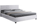 Cama en PVC "Carla" - 160 x 200 cm - Gris - Blanco