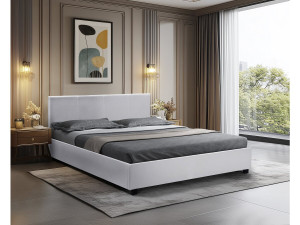 Cama en PVC "Carla" - 140 x 190 cm - Blanco 2
